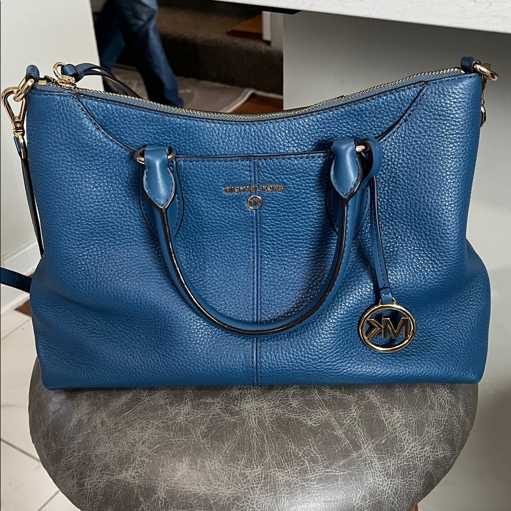 Michael Kors blue Leather Tote